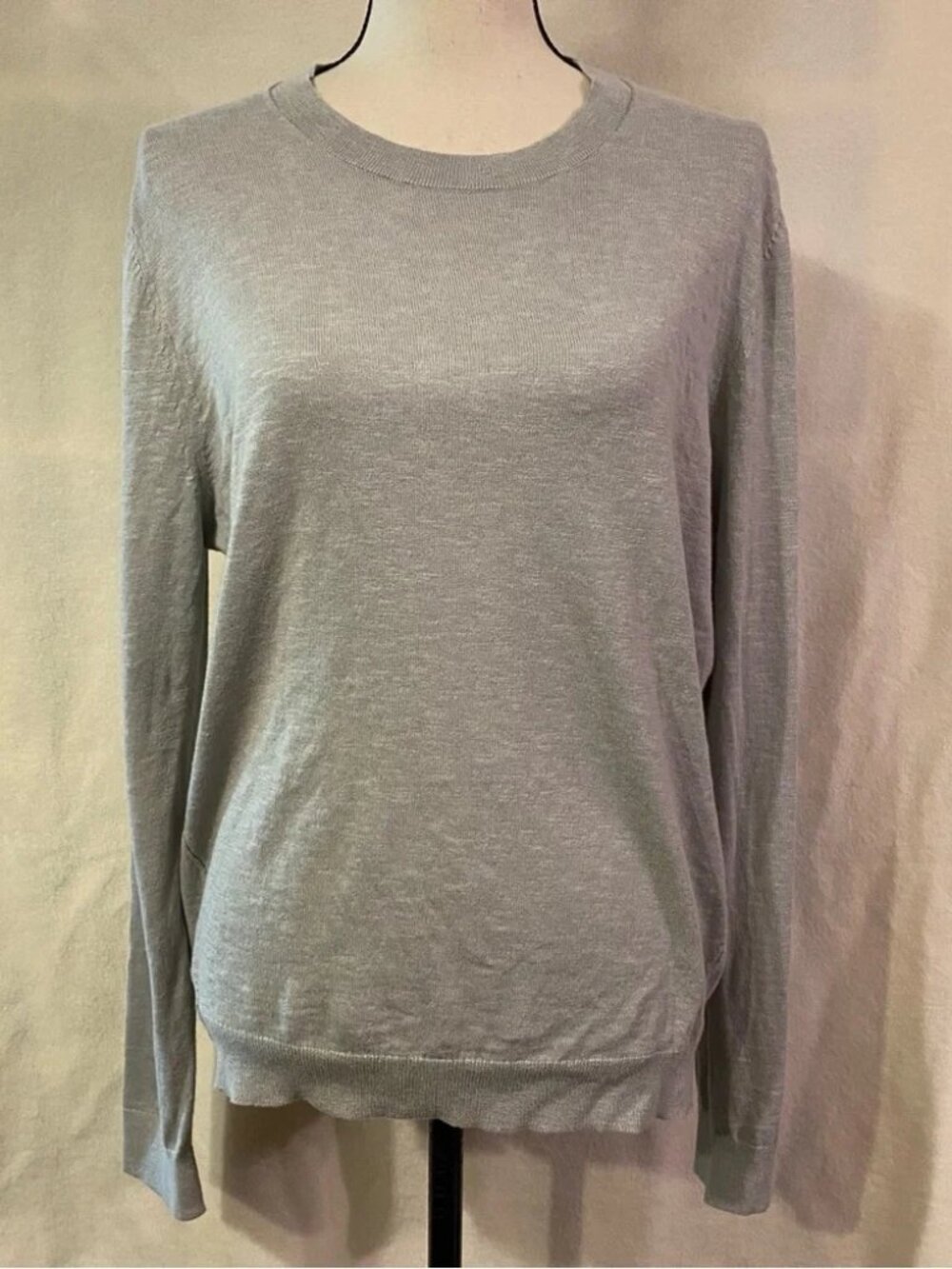 NWT Gap crewneck long sleeve slub knit cotton blend sweater